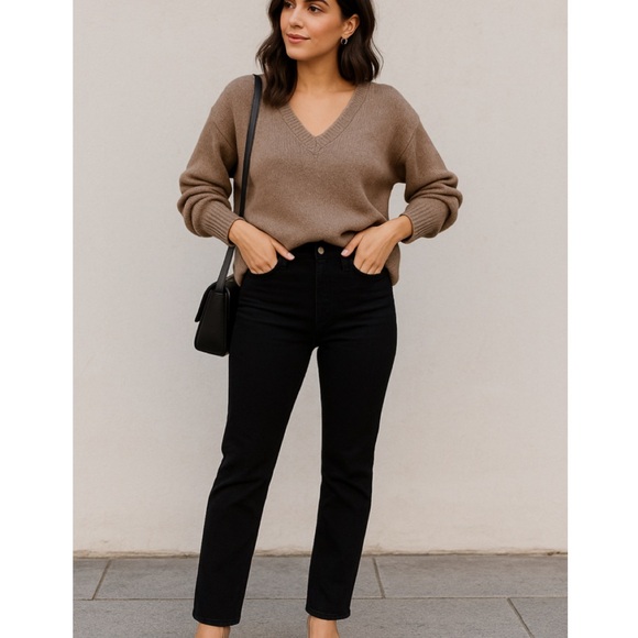 Re/Done Rigid Denim 80s Slim Straight Jet Black Button Fly Jeans Sz 30 - Picture 2 of 14